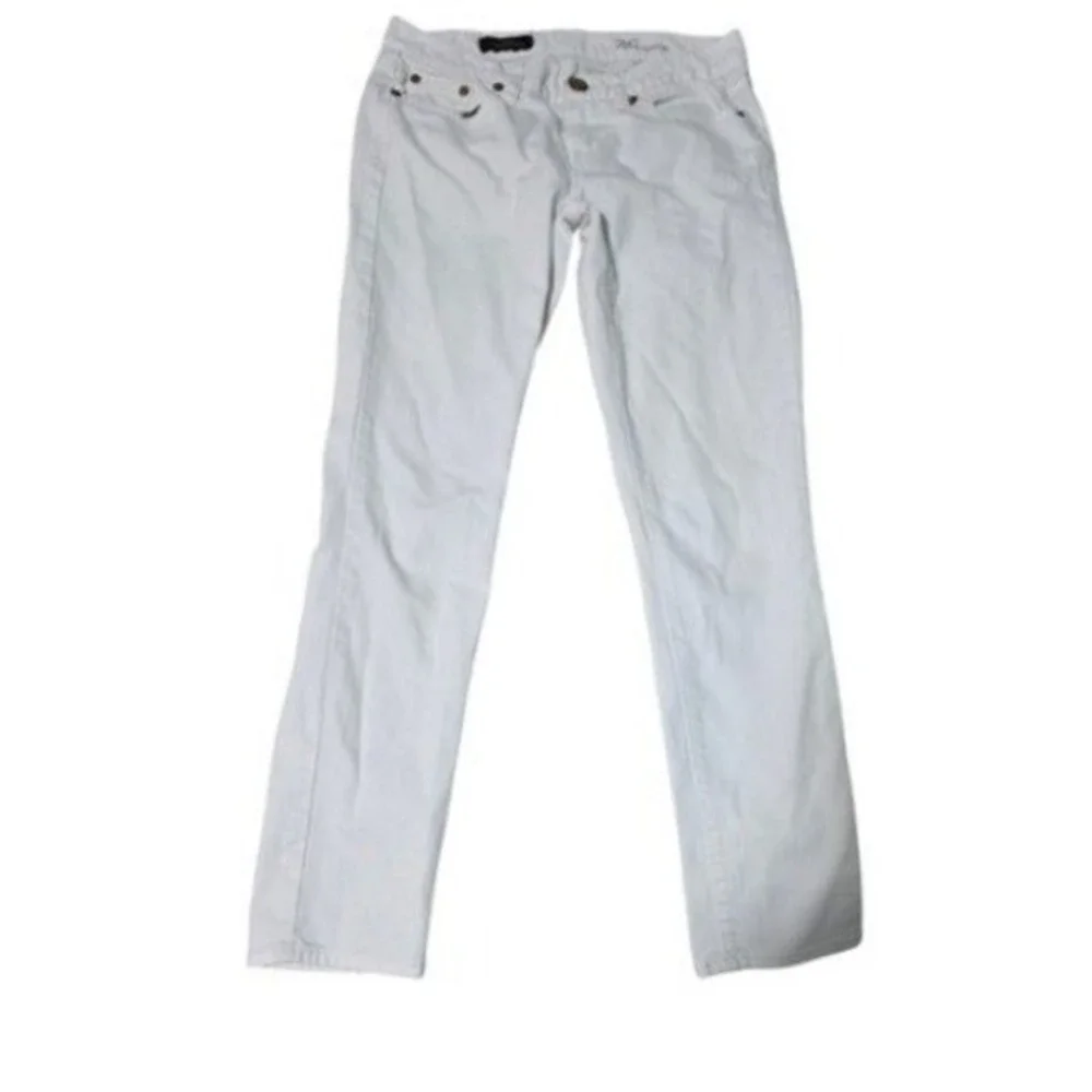J.Crew Toothpick Ankle Skinny Jeans Womens 26 White Denim Mid Rise Cropped Pants